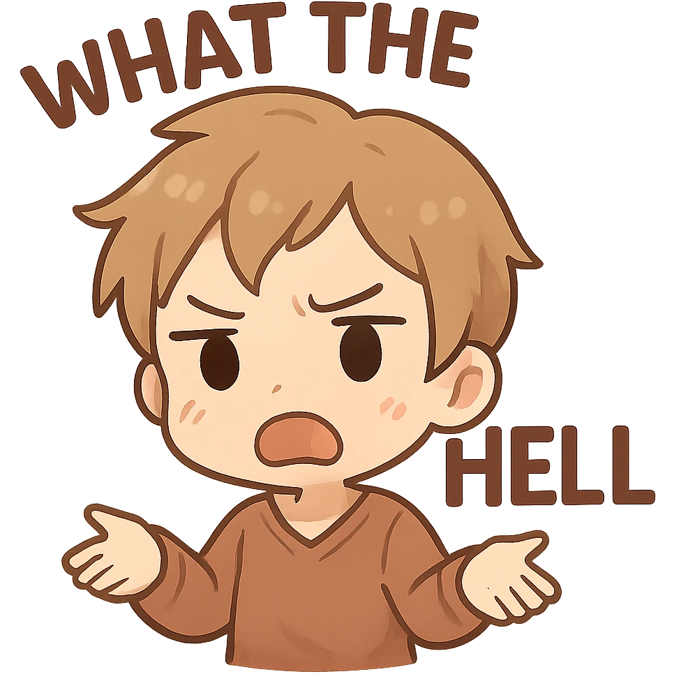 What the hell text remove background emoji