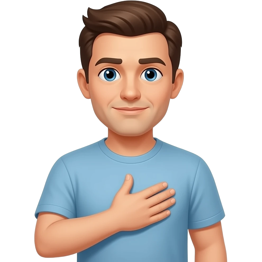 A retarded person with his hand bent and cramped at his chest emoji