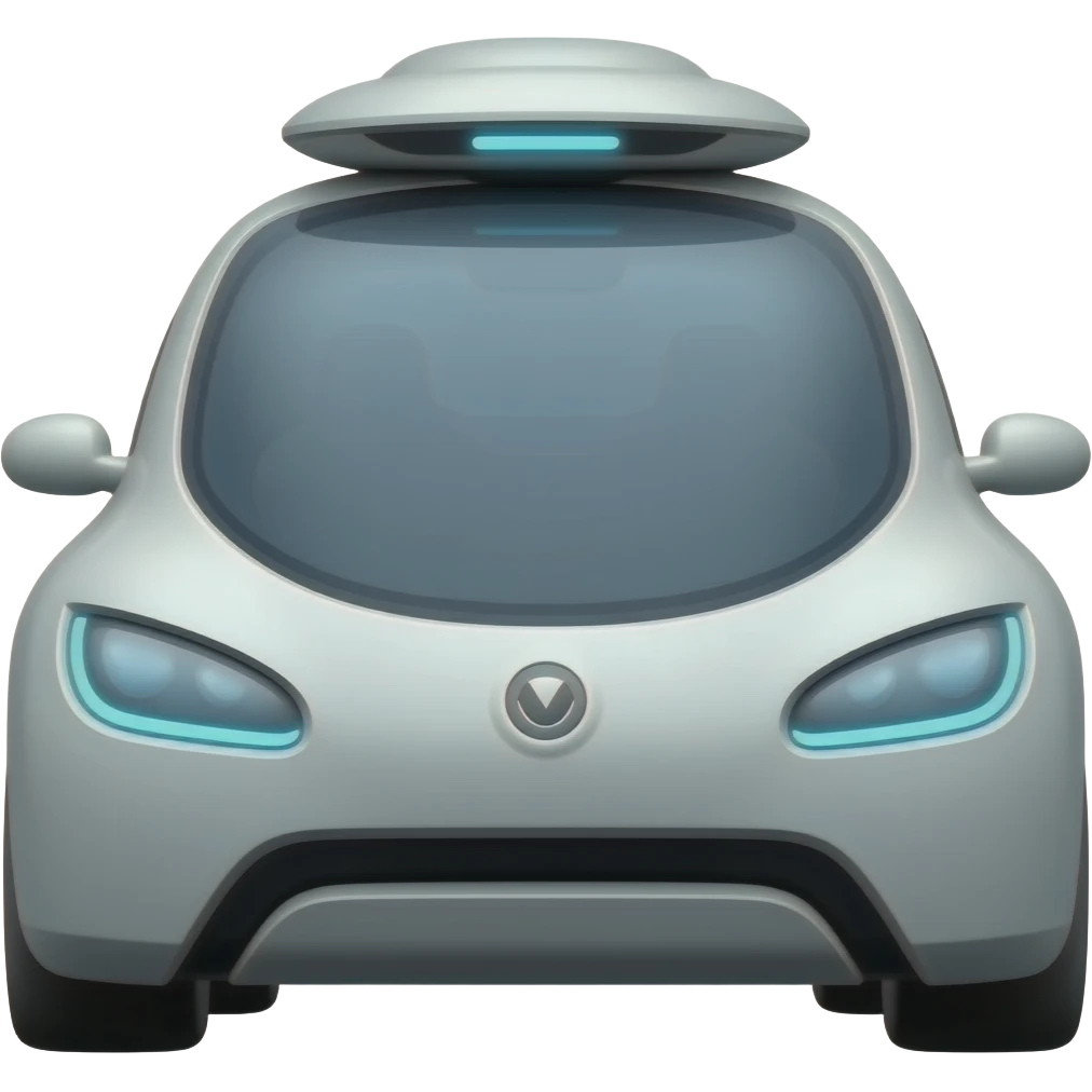 Self driving car emoji style emoji