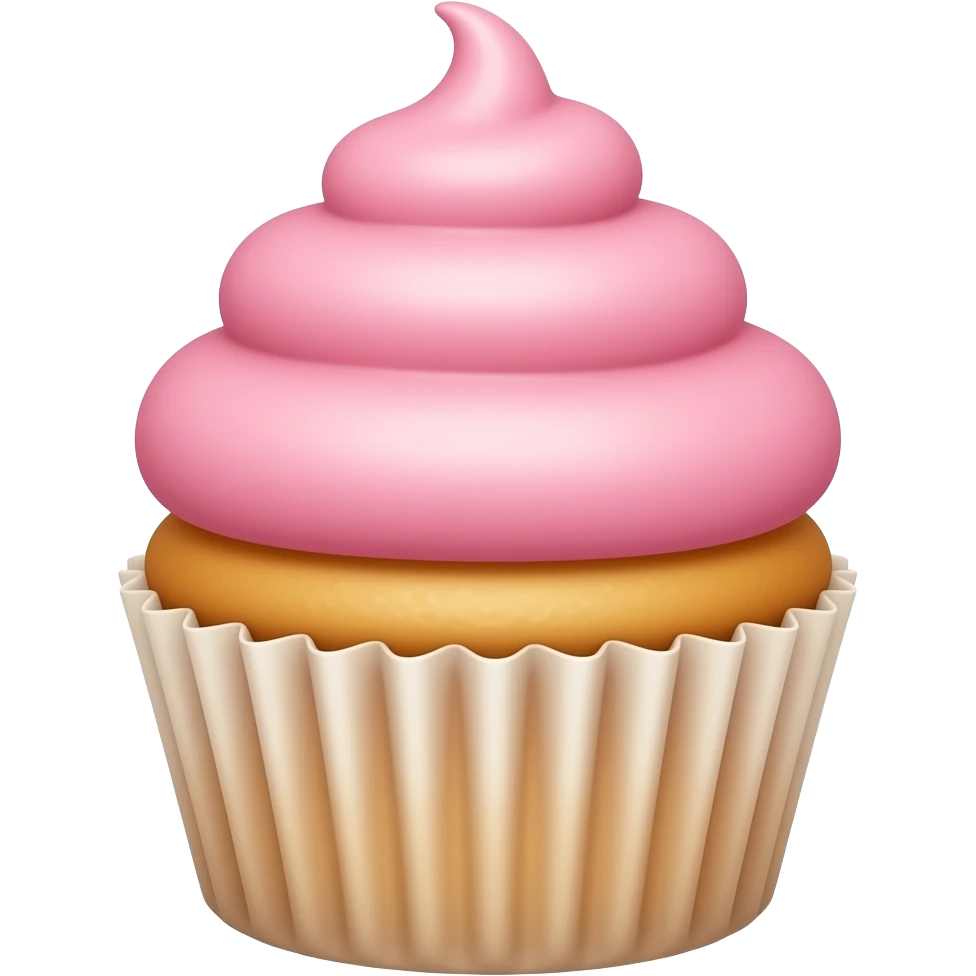 Cupcake with pink icing emoji