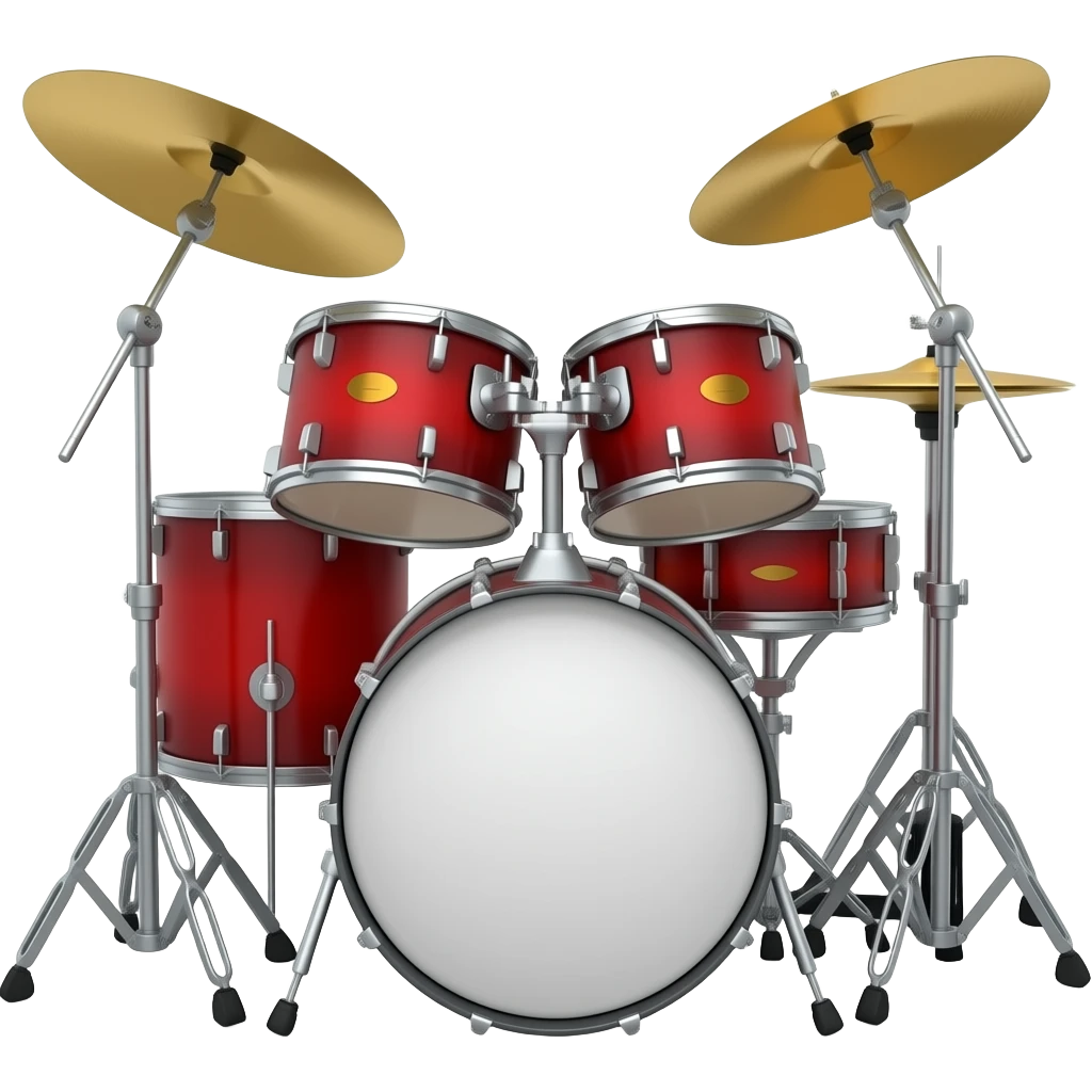 Four Cymbals with four drums emoji