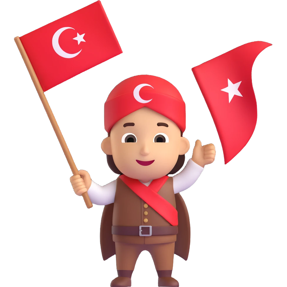 milli hamle emojisi, national success, Turkish flag, victory, pride, modern emoji style emoji