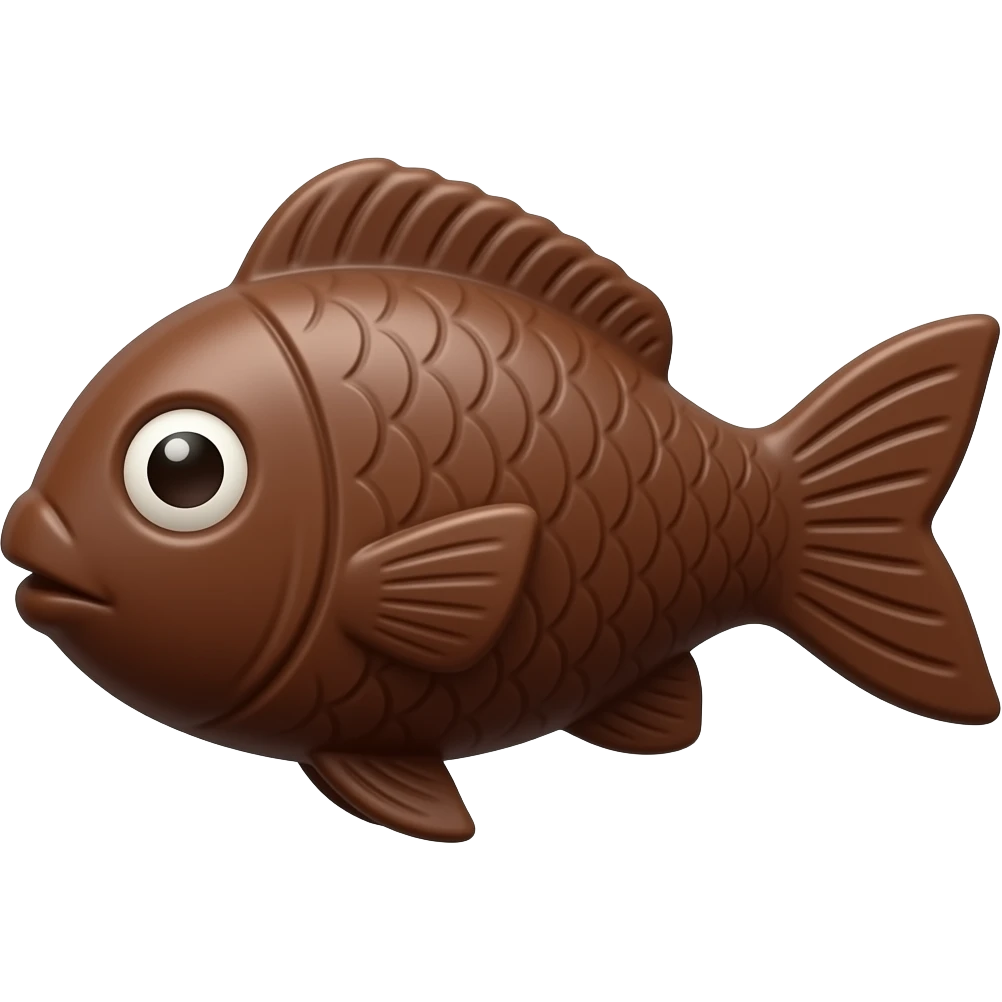 bag of chocolate fish emoji