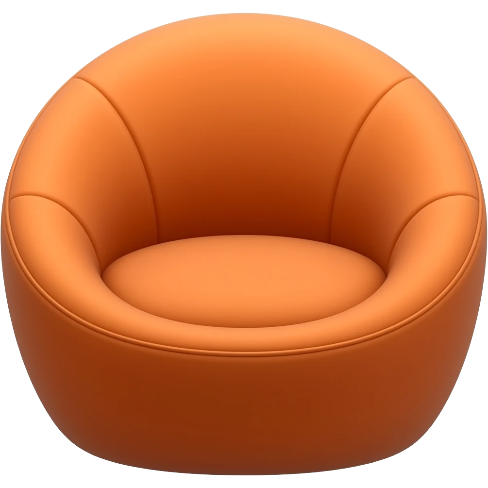orange velvet round armchair emoji