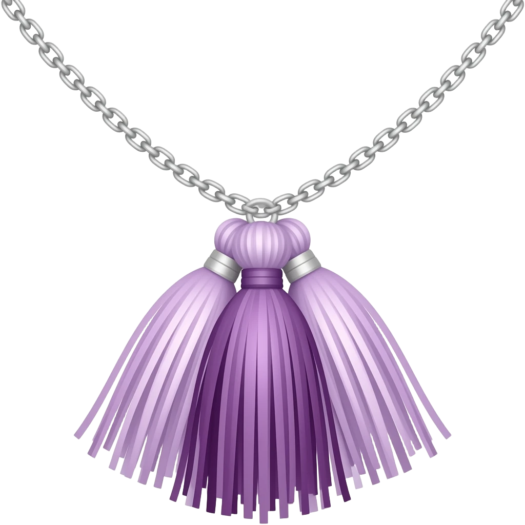 pink ade tassel pendant smae pendant just chane into purple color emoji