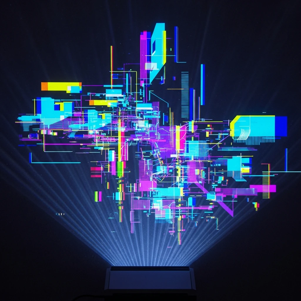 cyberwave glitch digital microscanner projection of these images but featuring no people, cyber hologram, abstract, experimental glitchy brutalist graphicwave,  style of anime emoji