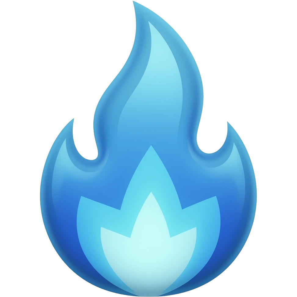 blue flame emoji