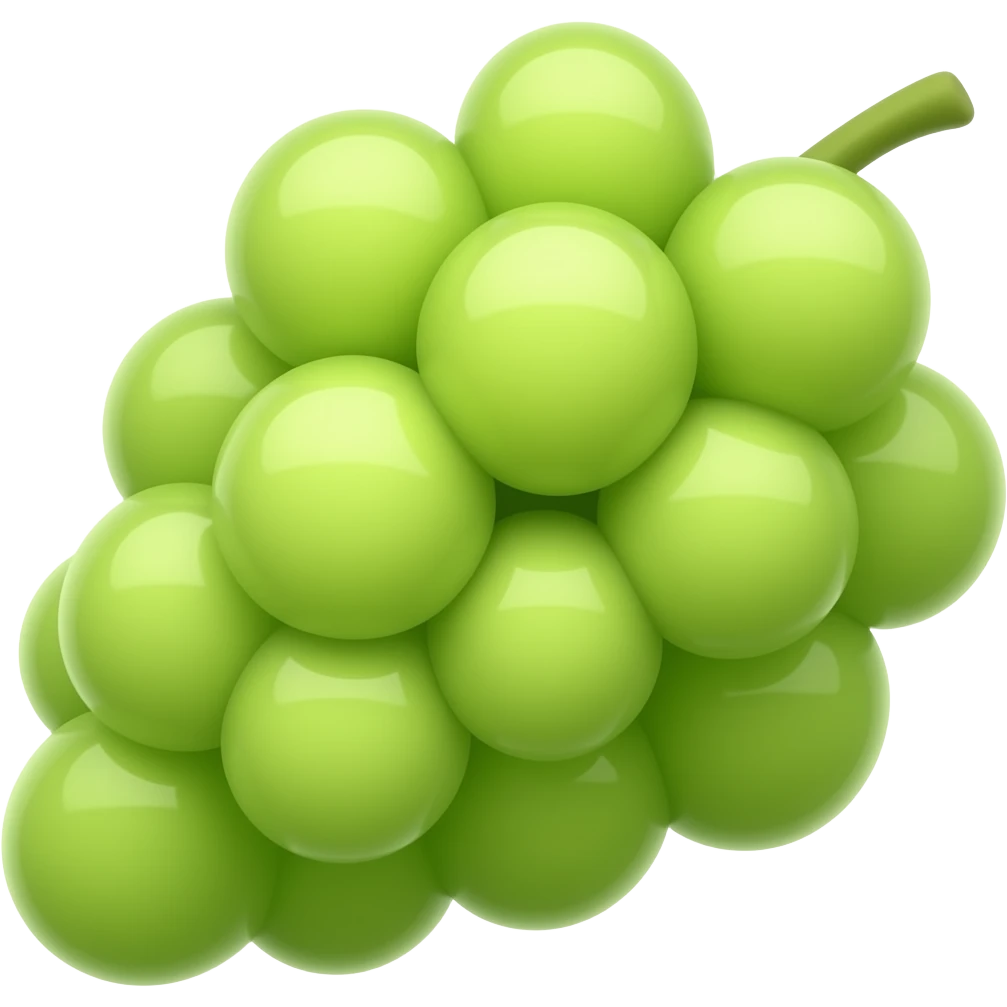 A green colour grape emoji for keyboard emoji