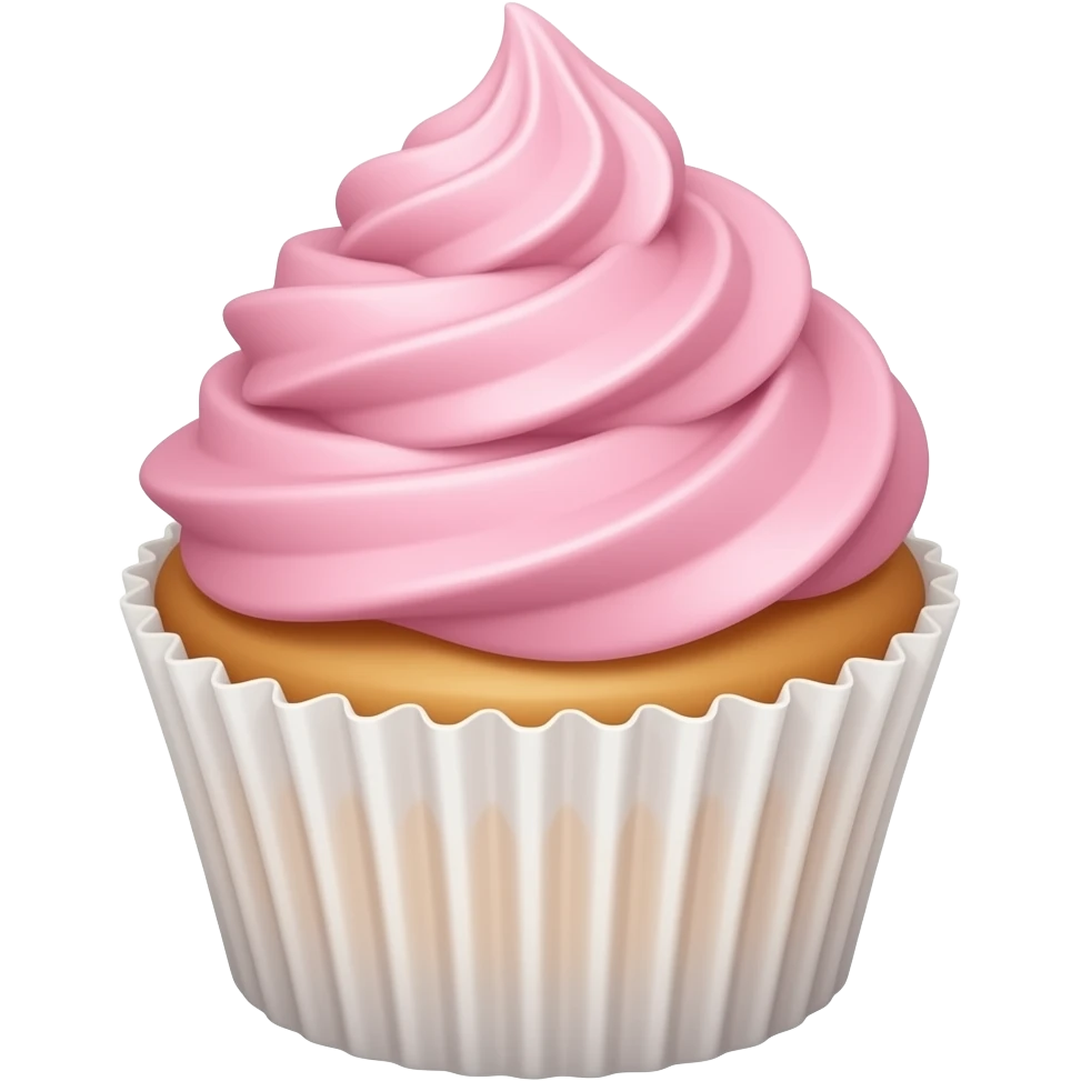 Cupcake with pink icing emoji