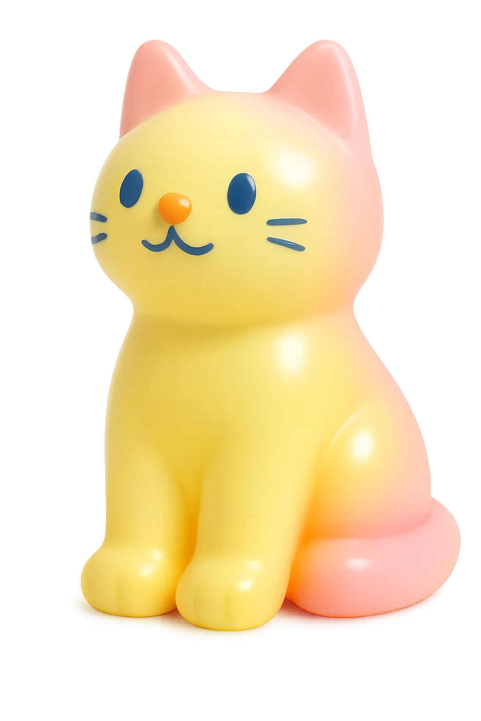 a cat vinyl figure style emoji