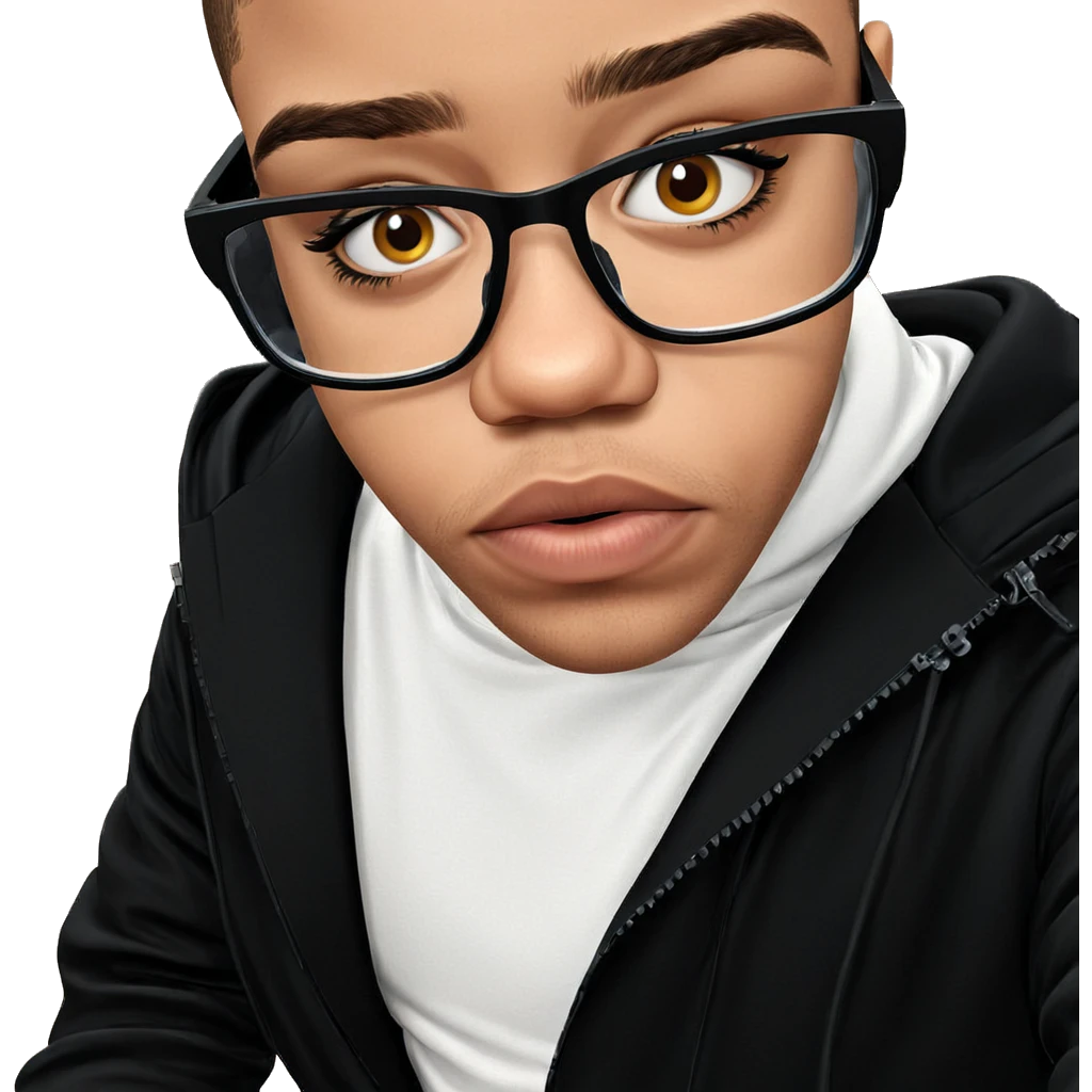 male in black jacket portrait emoji