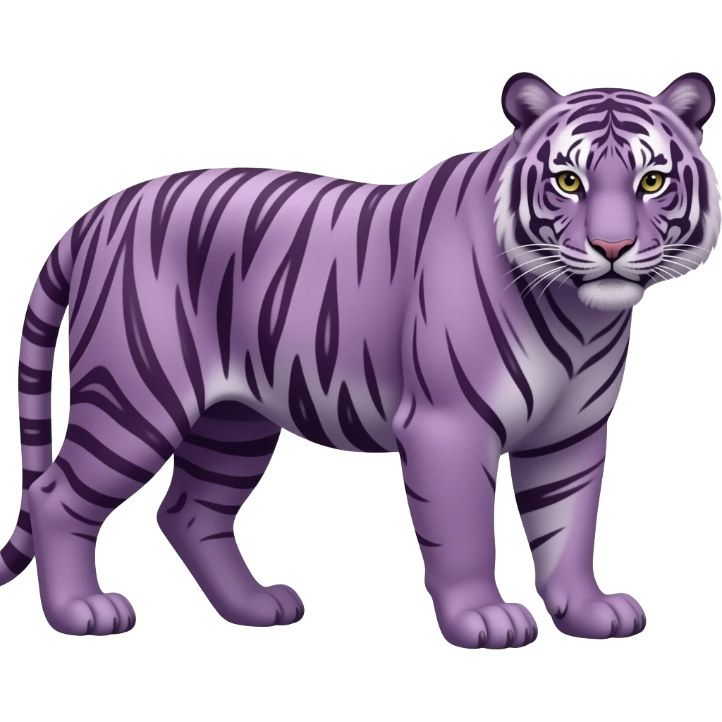 Dark lavender tiger 🐯 emoji