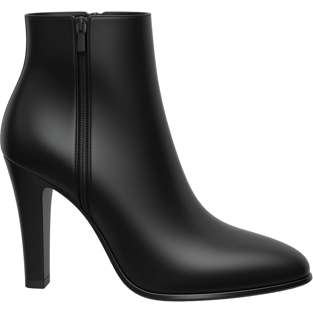 Black leather 10 inch ankle bootie stilettos emoji emoji
