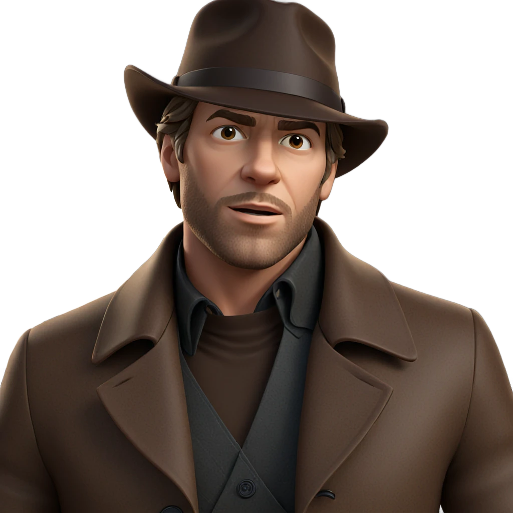 stylish man in brown coat emoji