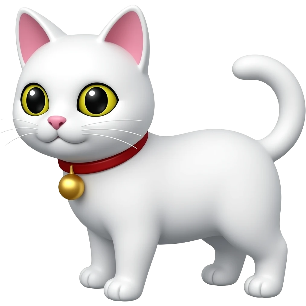 White Bakeneko emoji