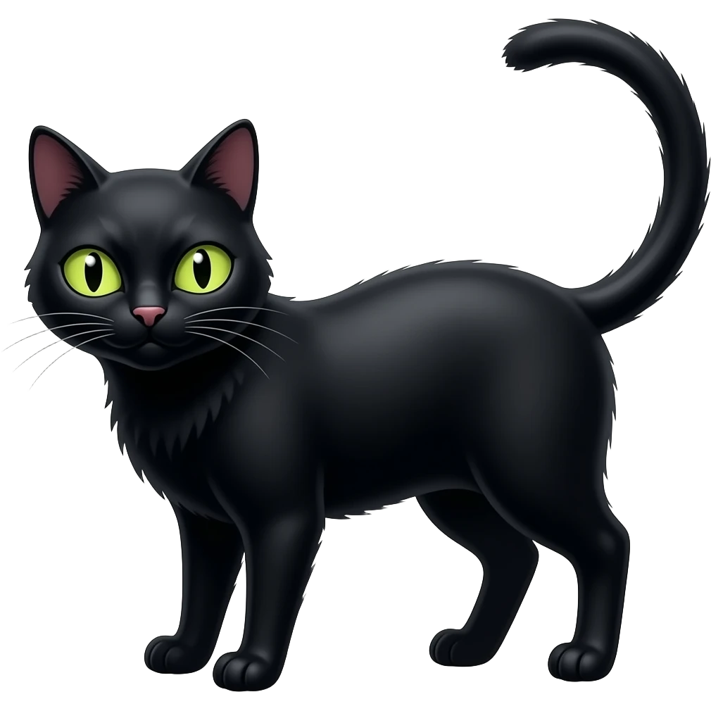Make a scary black cat like last Time scary emoji