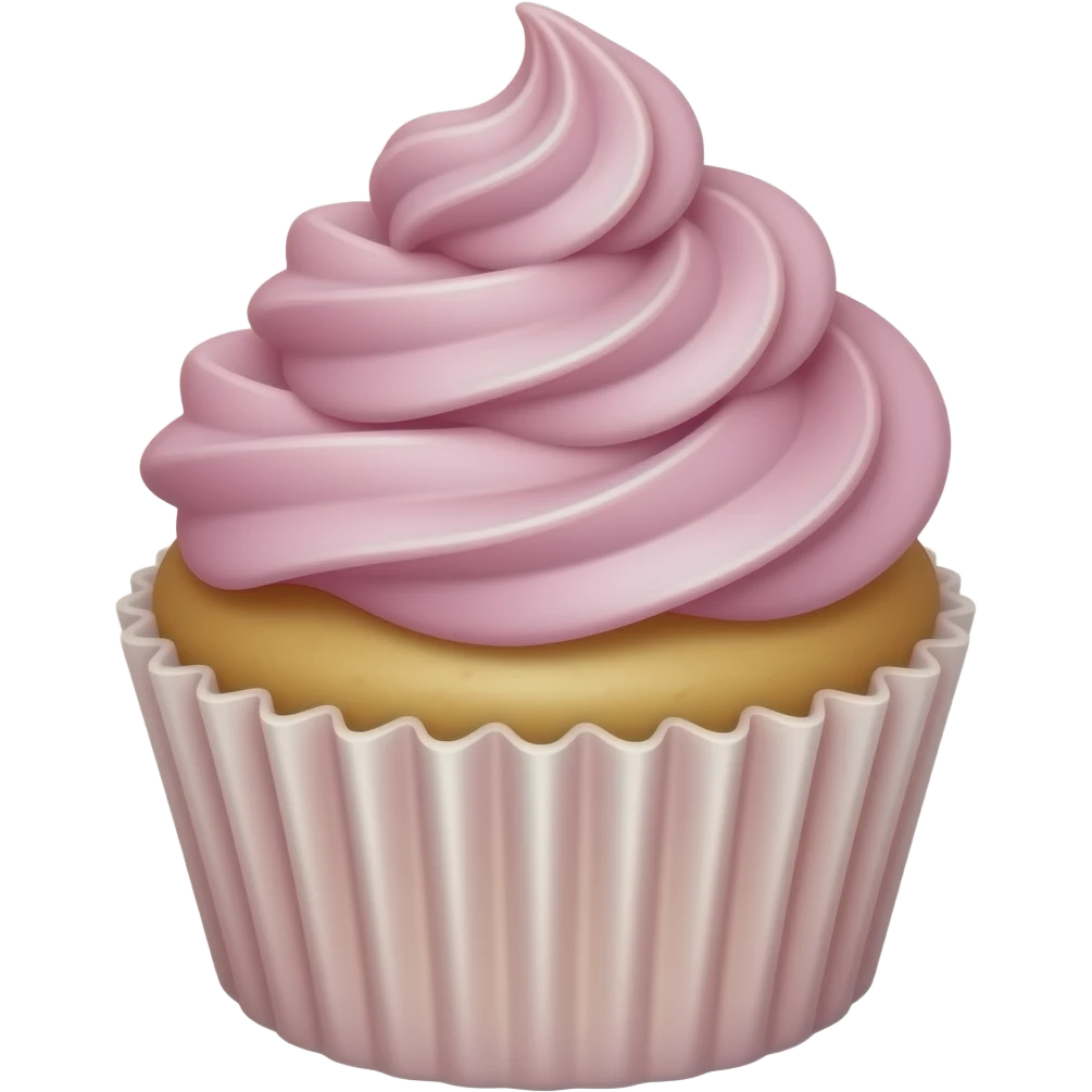 Cupcake with pink icing emoji