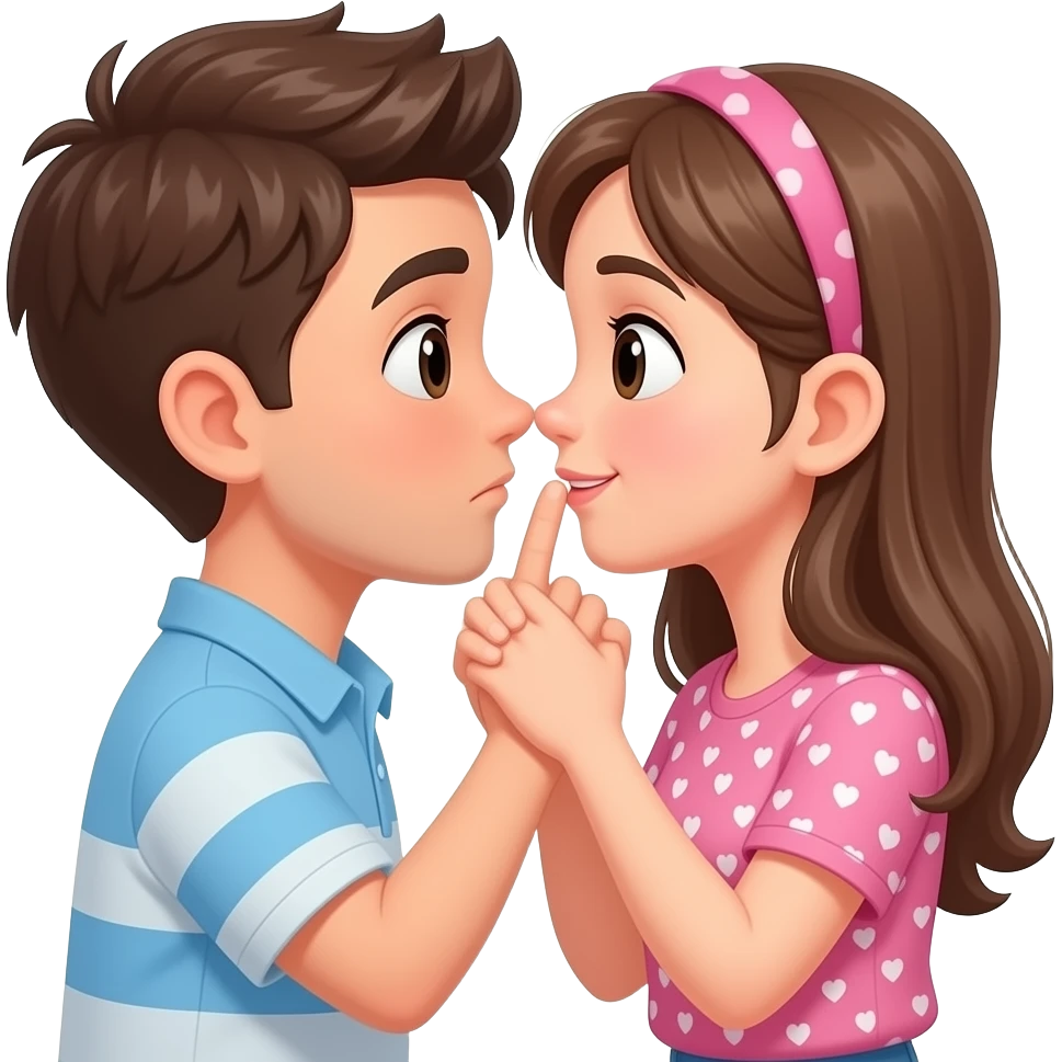 girl suck boy's finger emoji