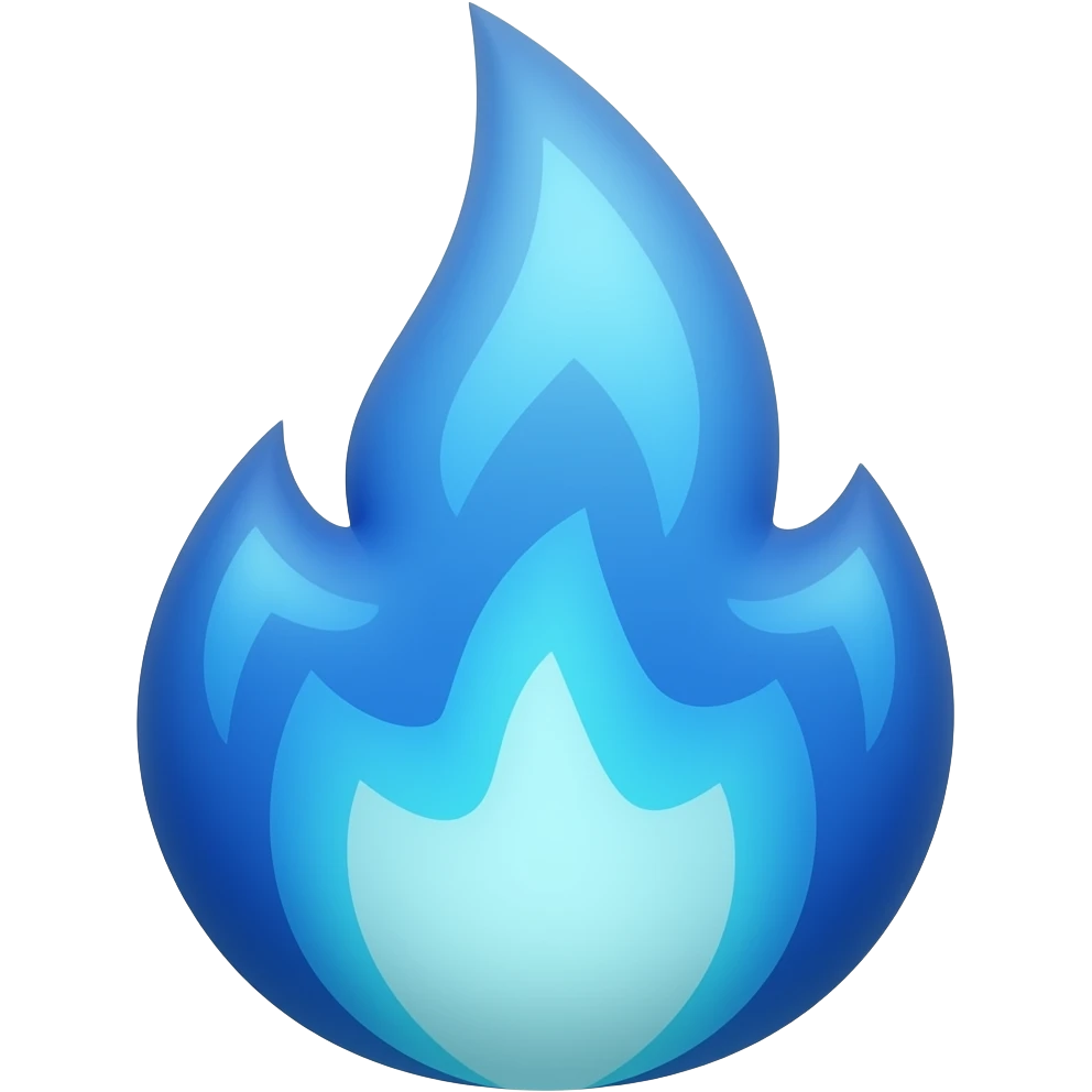 Fuego azul emoji