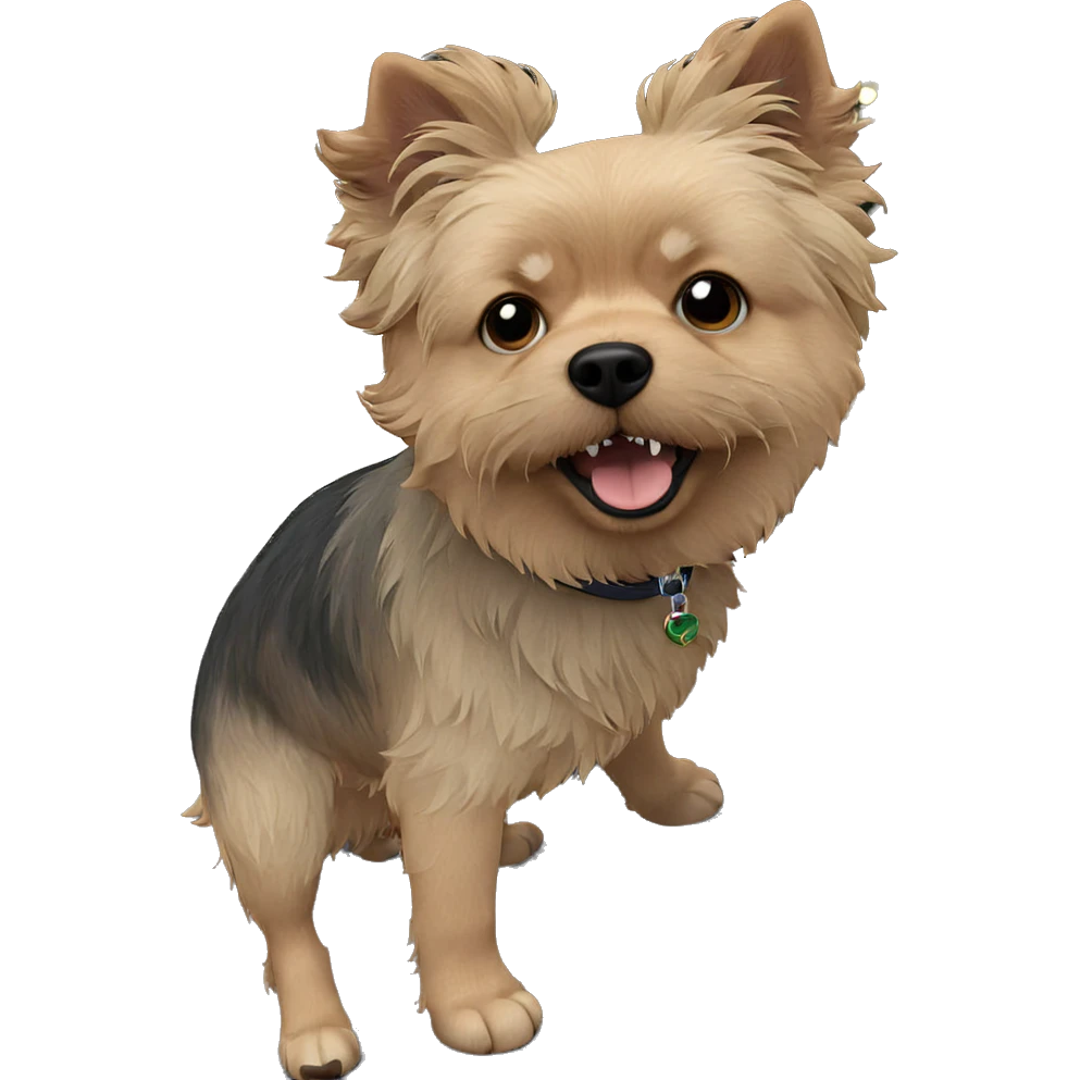 dog by christmas tree emoji