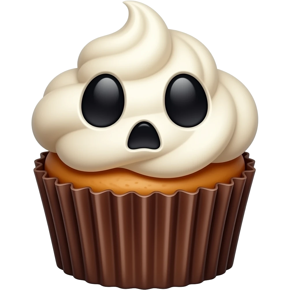 Spooky cupcake emoji