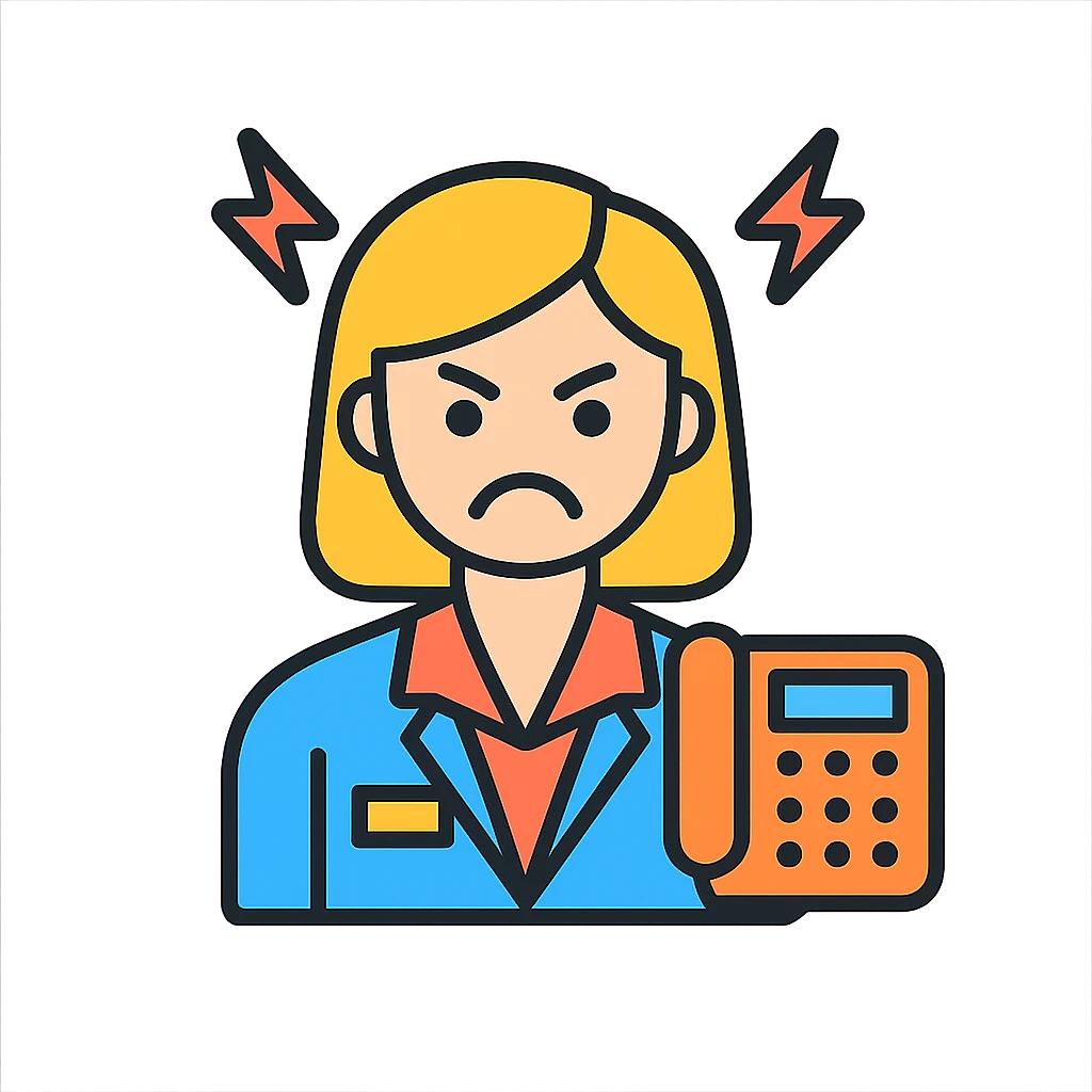 An angry business secretary emoji