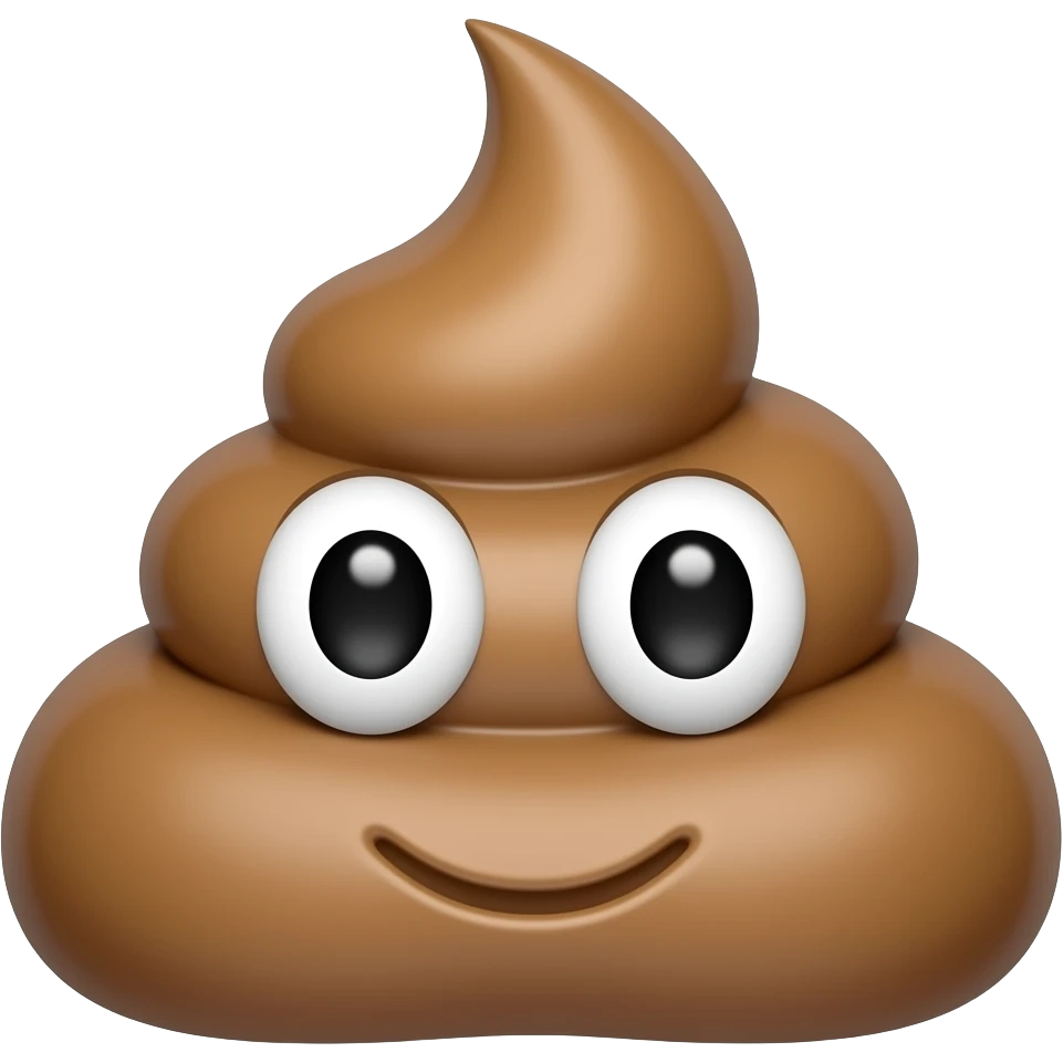 poo in toilet emoji
