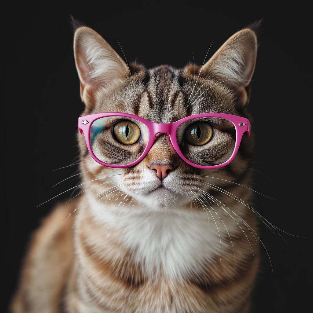 cat in a pink glasses  emoji