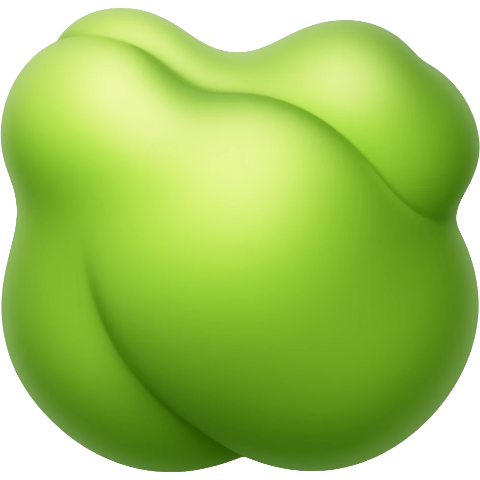 a chayote, polished semi-realistic rendering, highly saturated green colors with smooth gradients emoji