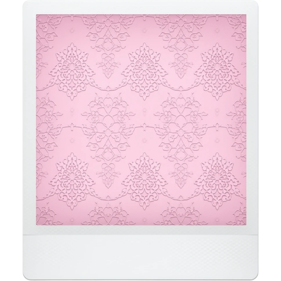Polaroid Lace Pink Photo Paper, with white borders replaced by pink lace emoji