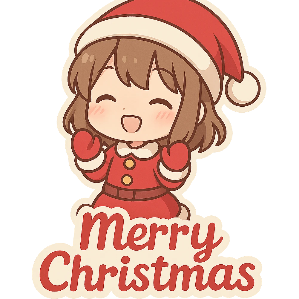 Merry christmas text, remove background emoji