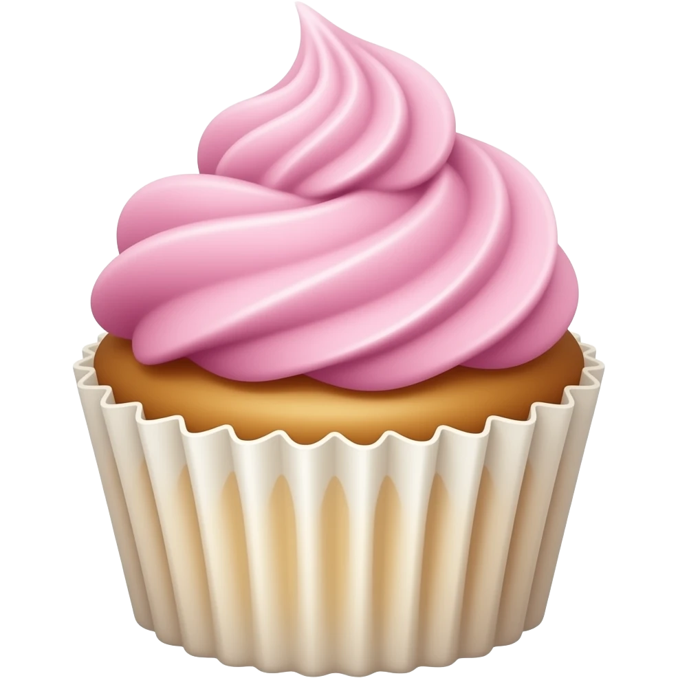 Cupcake with pink icing emoji