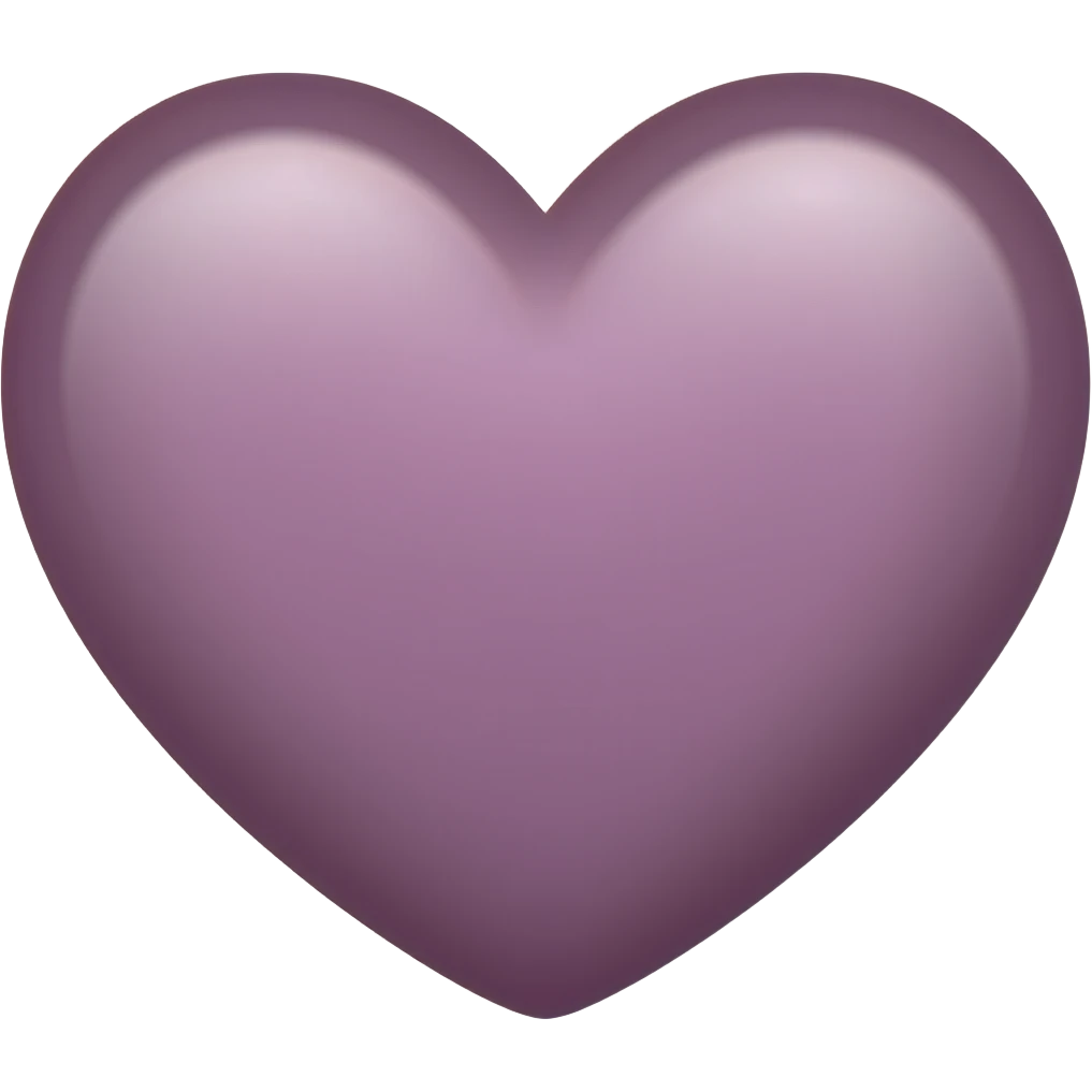 Mauve ombré heart emoji