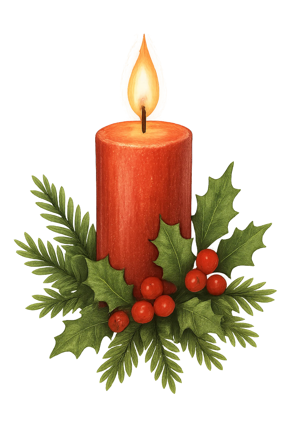 Christmas candle, remove background emoji