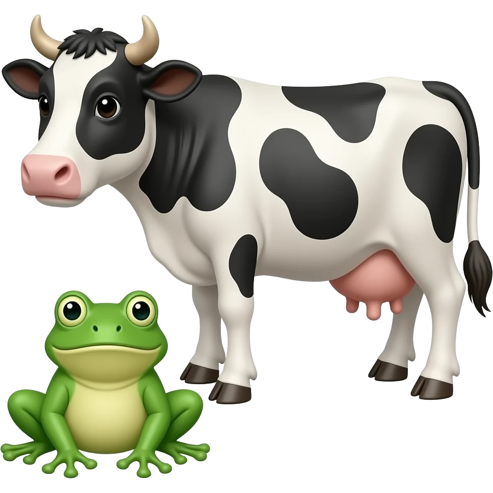 Vaca and rana emoji