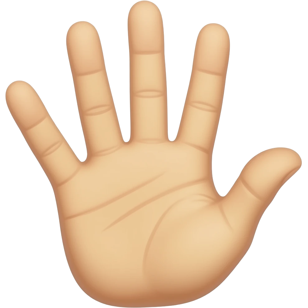 4 finger hand emoji