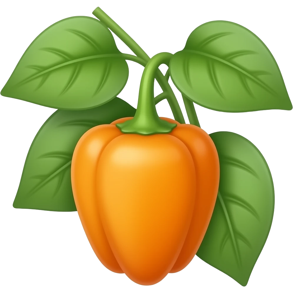 orange habanero plant emoji