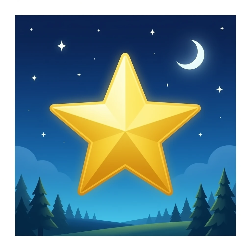 estrela no ceu emoji