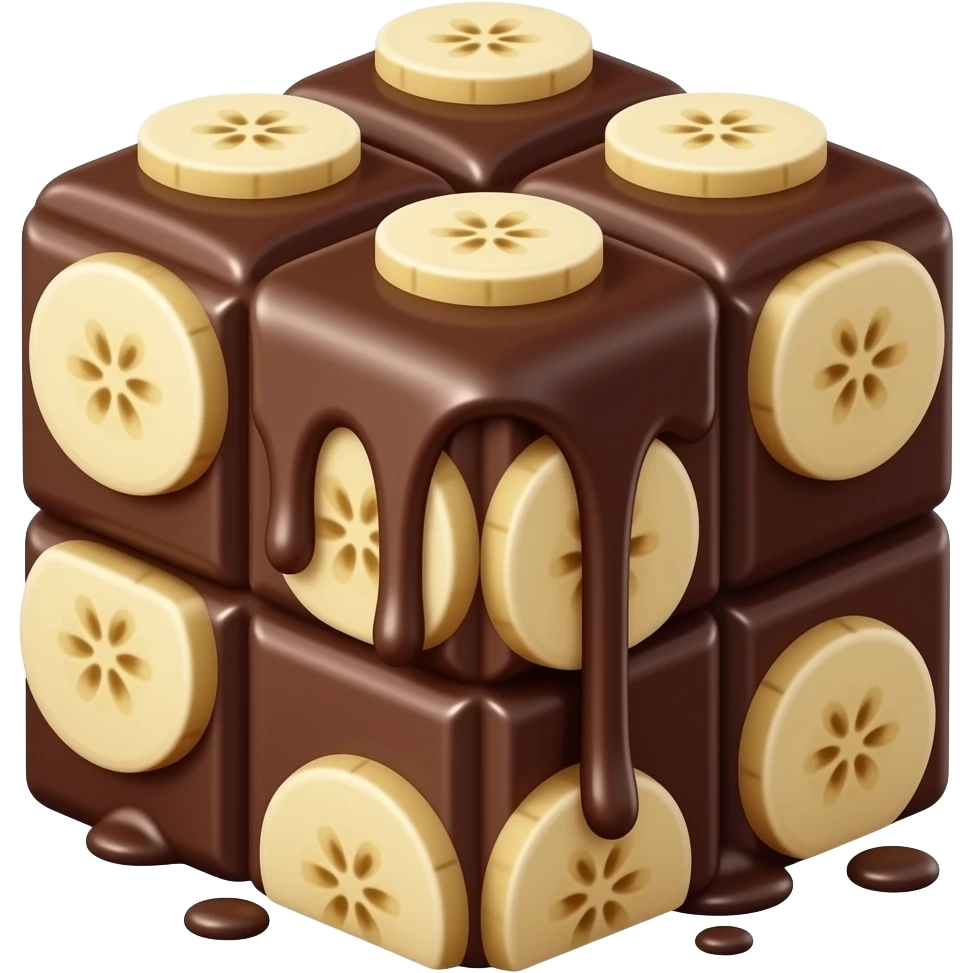 banana chocolate cubes emoji