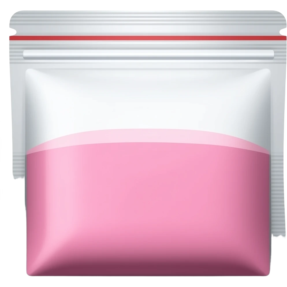 hazme un emoji q sea tipo una bolsa ziplock rellena de un polvo rosado emoji
