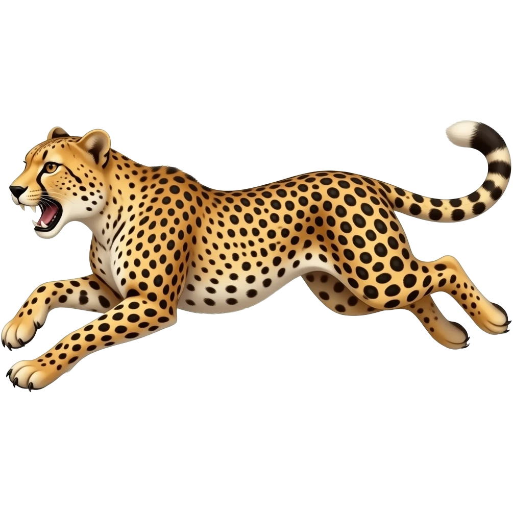 একটা চিতার ইমোজি বানিয়ে দাও। যেখানে চিতাটা দৌড়াচ্ছে এমন মনে হবে। হিংস্র দেখাবে চিতাটাকে emoji