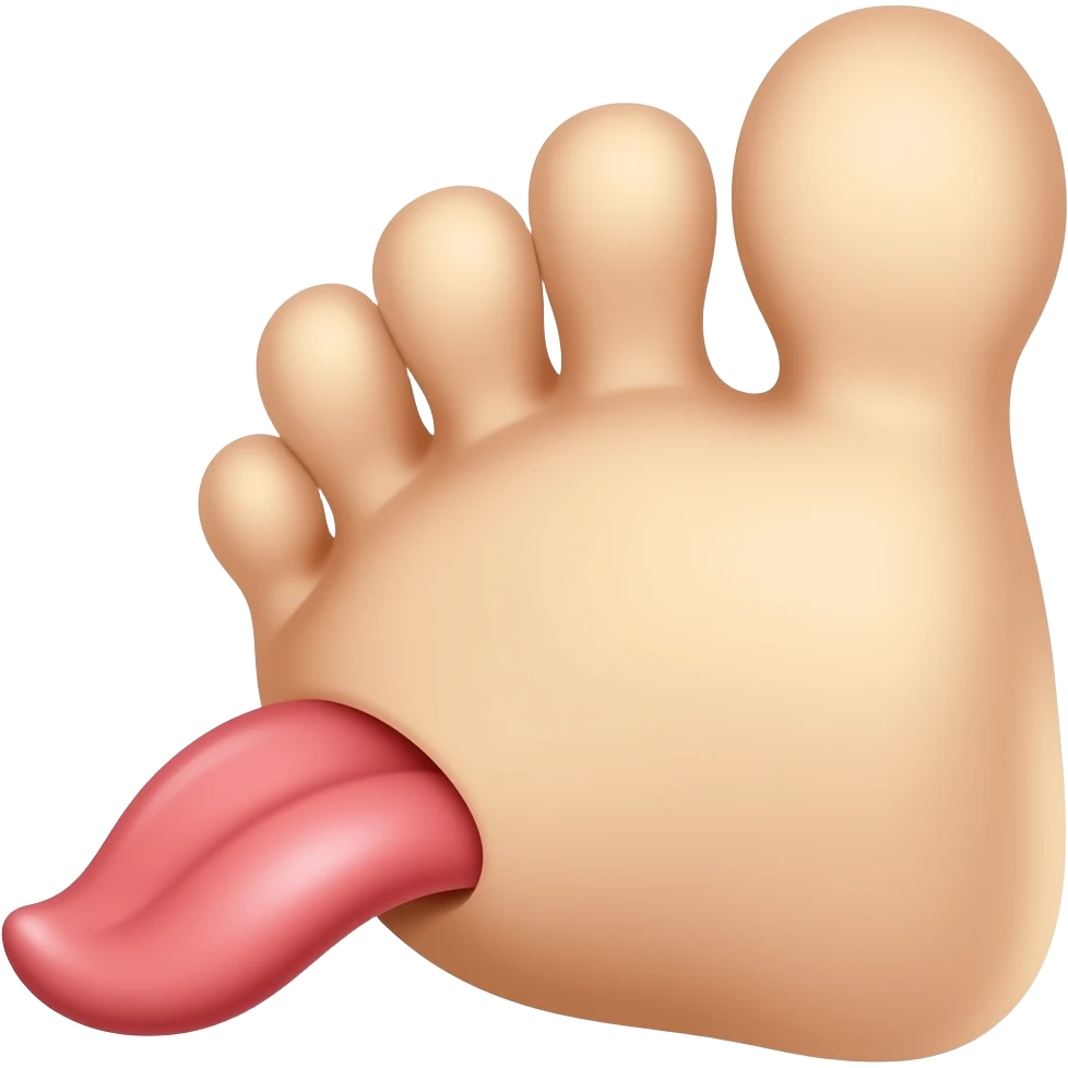🦶🏻👅 emoji