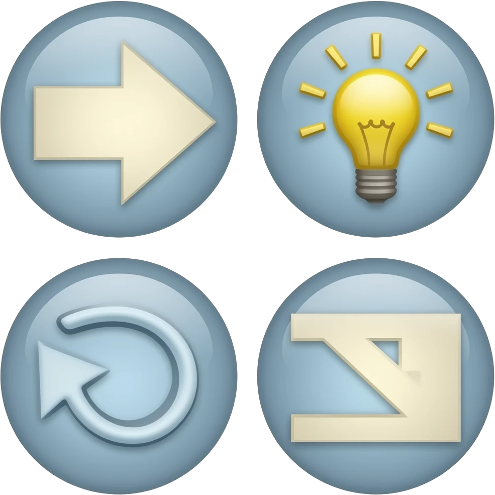 left money and middle arrow and right idea and return & refund emoji