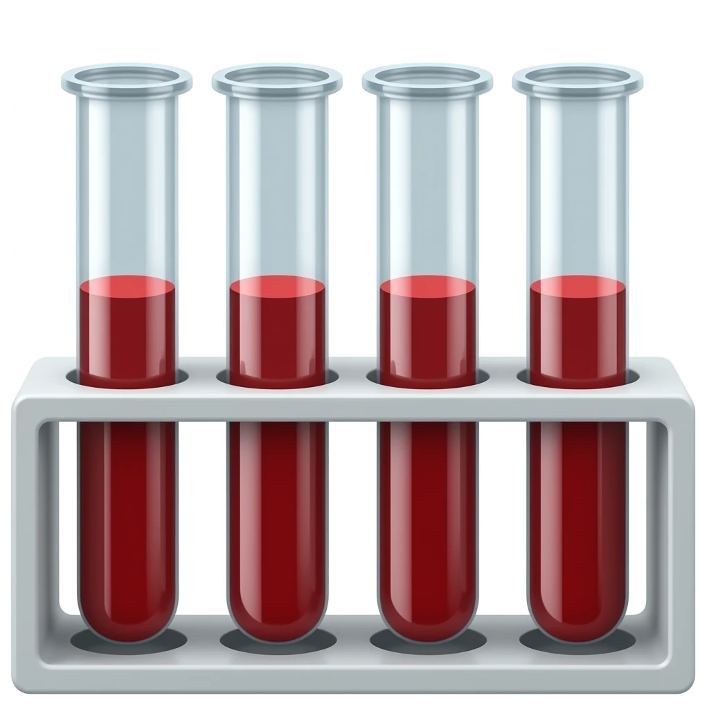 laboratorio de sangre sin paisaje solo tubos de analitica emoji