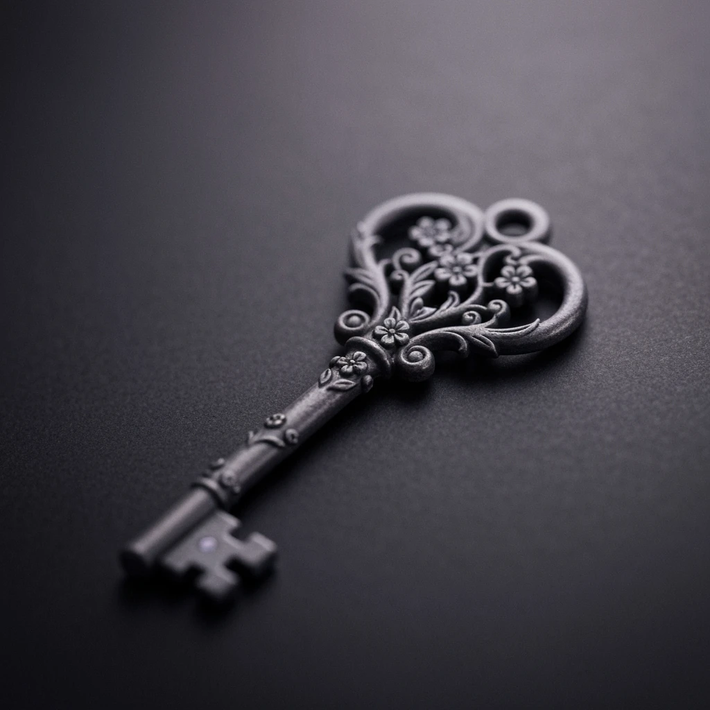 goth key, cute, expressive, minimal emoji