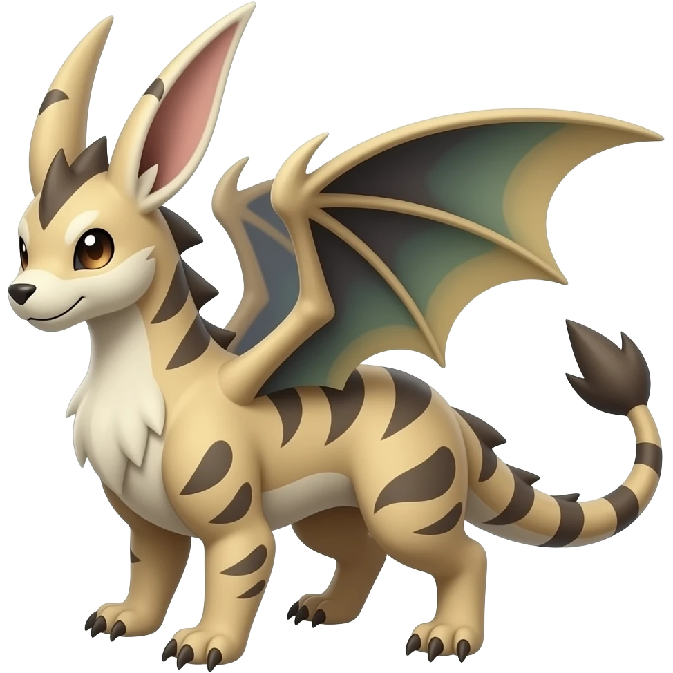 Chimera-Latios-Trico-Nargacuga-Sylveon-Silvally-Gryphon-fusion-hybrid-animal-creature with long ears emoji