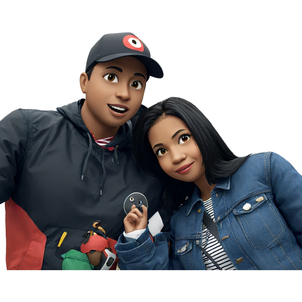 stylish duo in the outdoors emoji