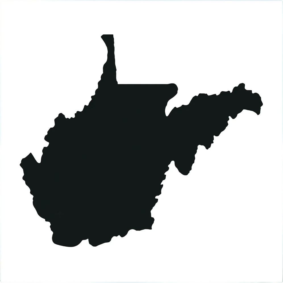 shape of west virginia all black emoji
