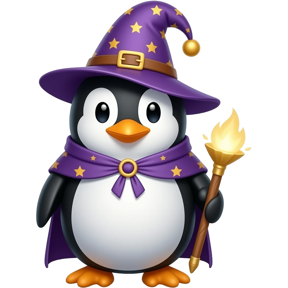 Penguin Wizard emoji