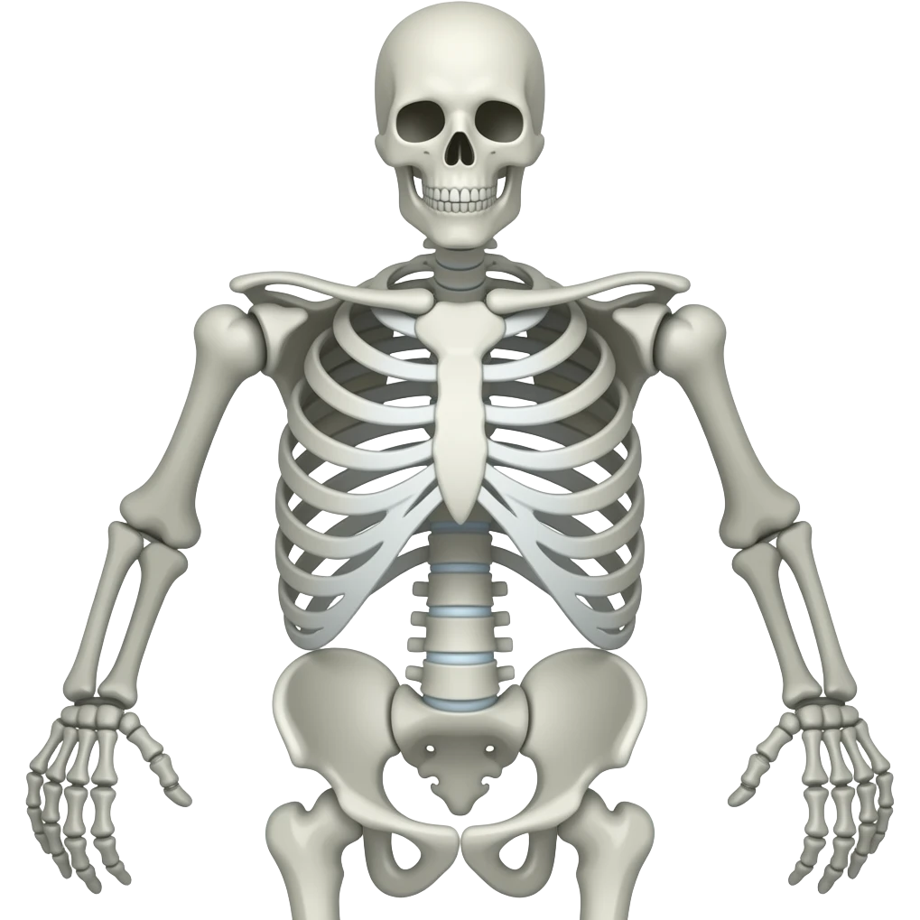 Esqueleto completo de un robot emoji